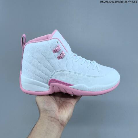 Jordan Air Jordan 12 Retro White Pink 36 47 5 Basketball - Unisex (BS-67021)
