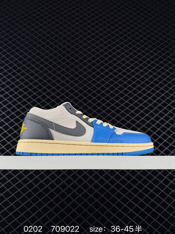 Jordan Air Jordan 1 Low White Grey Blue Cream EU 36-45 Sneaker - Unisex BS-79726