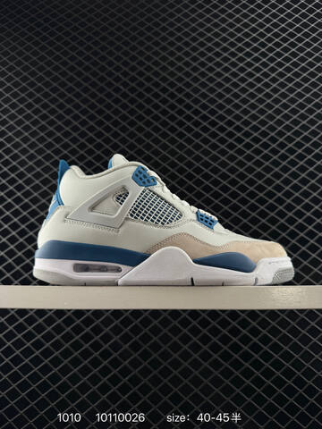 Jordan Air Jordan 4 Retro White Grey Blue Red Black EU 40-45 Basketball Shoe - Men s BS-80552