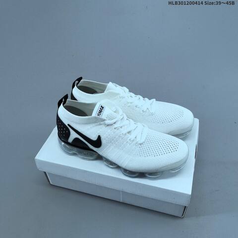 Nike Air VaporMax Flyknit 2 Black White EU 36-45 Running Shoe - Unisex (BS-60755)