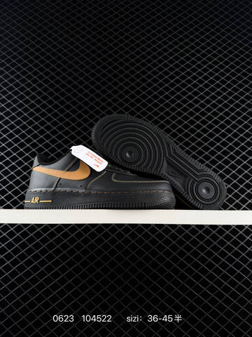 Nike Air Force 1 07 LV8 DD8959-100 Black Gold EU 36-45 Sneaker - Unisex (BS-70630)