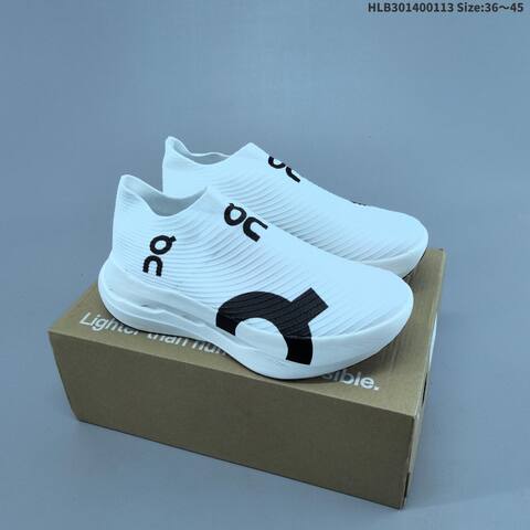 On Cloudboom Strike LS White Black Neon Yellow EU 36-45 Running Shoe Running Sneakers - Unisex BS-69710