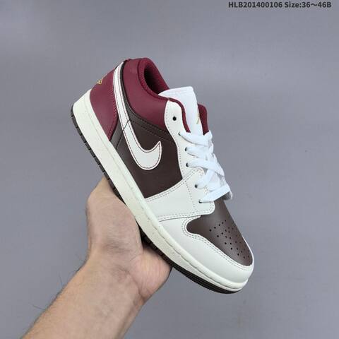 Jordan Air Jordan 1 Low OG White Brown Burgundy EU 36-46 Basketball - Unisex (BS-67074)