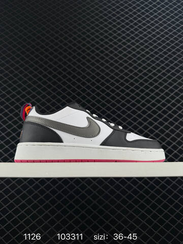Nike Court Borough Low 2 Black Red White EU 40-45 Casual - Men's (BS-73982)