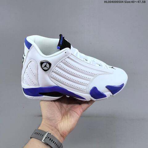 Jordan Air Jordan 14 Retro OG White Hyper Royal Black EU 40-47 5 Basketball - Men's (BS-66052)