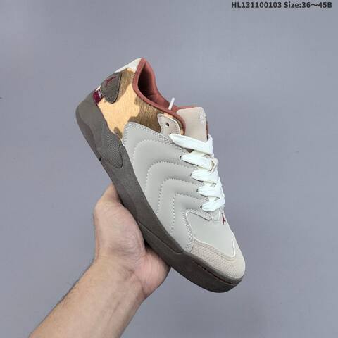 Jordan Session White Burgundy Brown Cow Print 36 45 Lifestyle - Unisex (BS-67127)