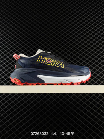 HOKA ONE ONE Mafate 5 Navy Red White Black EU 40-45 Trail Shoe Trail Running Sneakers Men s BS-86142