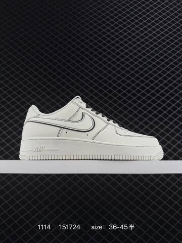 Nike Air Force 1 07 White Black EU 36-45 5 Casual - Unisex (BS-74204)