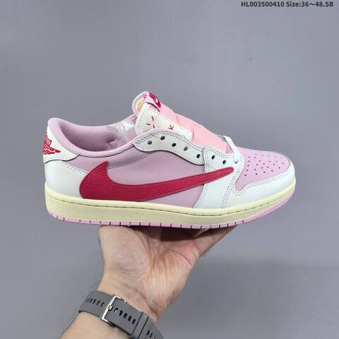 Nike Air Jordan 1 Low Pink White Red 36 48 5 Casual - Unisex (BS-66262)