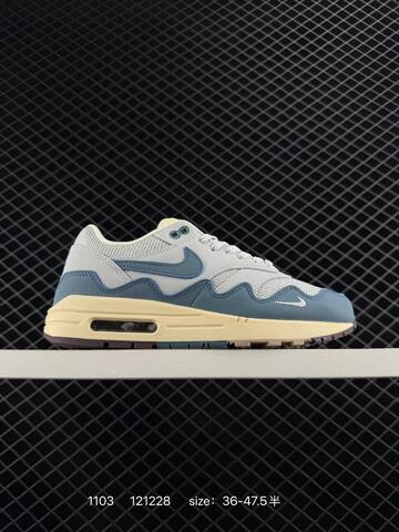 Nike Air Max 1 White Grey With Off-white Sole EU 36-47 5 Lifestyle - Unisex (BS-74402)