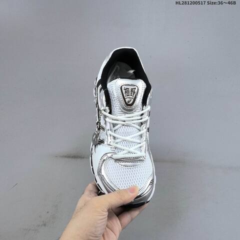 ASICS Gel Kayano 12 White Silver Black 36 46 Running Shoe Running Sneakers - Unisex (BS-68831)