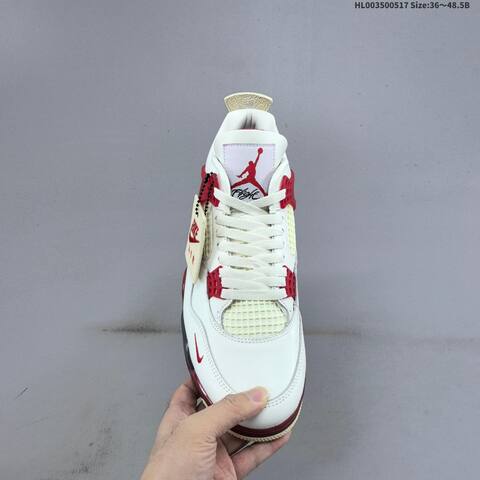 Jordan Air Jordan 4 Nigel Sylvester Sail Cinnabar Sail Cinnabar Black EU 36-48 5 Basketball - Unisex (BS-65944)