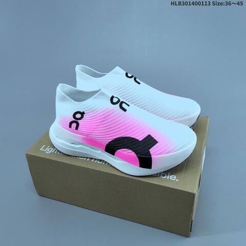 On Cloudboom Strike LS White Black Neon Yellow EU 36-45 Running Shoe Running Sneakers - Unisex (BS-69710)