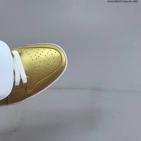 Jordan Air Jordan 1 Low Gold White EU 36-46 Basketball - Unisex (BS-65903)