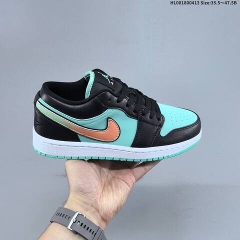 Jordan Air Jordan 1 Low SE Tropical Twist Black Peach EU 35 5-47 5 Casual - Unisex (BS-66213)