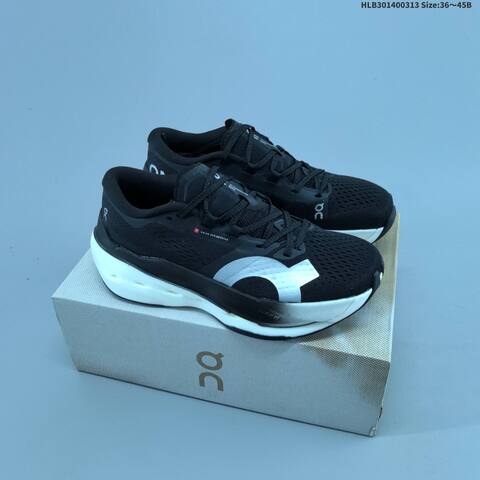 On Running Cloudboom Max Black White Or White Light Blue Navy EU 36-45 Running Shoe Running Sneakers - Unisex BS-69678