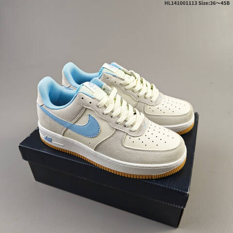 Nike Air Force 1 07 Low Off White Light Blue EU 36 45 Sneaker EU 36-45 - Unisex (BS-63783)