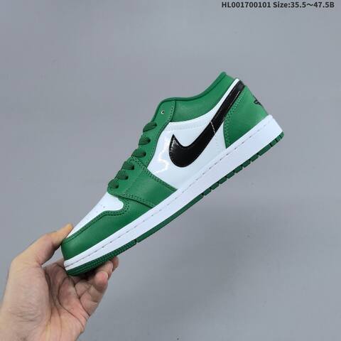 Jordan Air Jordan 1 Low Pine Green White Black 35 5 47 5 Casual - Unisex (BS-67145)