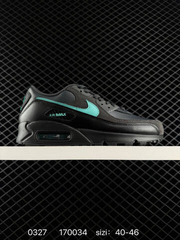 Nike Air Max 90 Black Grey White Blue EU 40-46 Lifestyle - Men's (BS-72442)