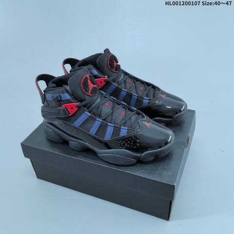 Jordan 6 Rings Black Red Blue EU 40-47 Basketball - Men's (BS-67070)