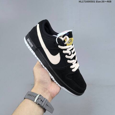 Nike Dunk SB Low Black Pale Pink White Yellow EU 36-46 Skate Shoe - Unisex BS-60545