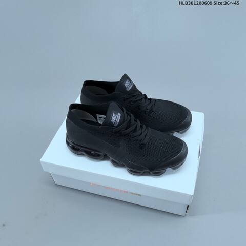 Nike Air VaporMax Flyknit Black Dark Grey EU 36-45 Running Shoe - Unisex BS-59938