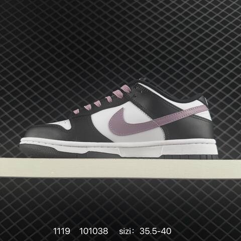 Nike SB Dunk Low DD1391-103 White Black Purple 35 5-40 Skate - Unisex (BS-74129)