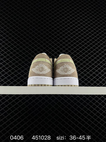 Jordan Air Jordan 1 Low White Khaki Light Green EU 36-45 Sneaker - Unisex BS-79545