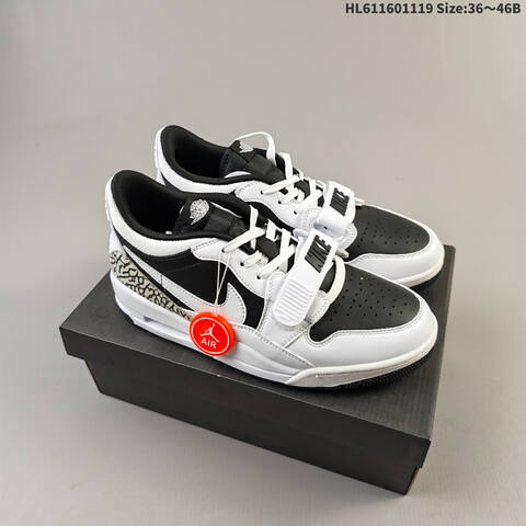 Jordan Air Jordan Legacy 312 Low Black White Gray 36 46B Lifestyle - Women's (BS-63479)