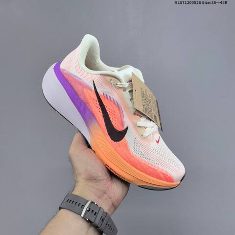 Nike Air Zoom Pegasus 42 White Orange Purple Black EU 36-45 Running Shoe - Unisex (BS-60107)