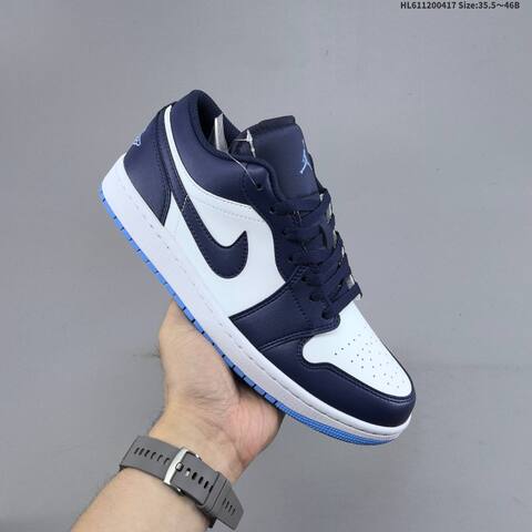 Jordan Air Jordan 1 Low Midnight Navy University Blue 35 5 46B Basketball - Women's (BS-66150)