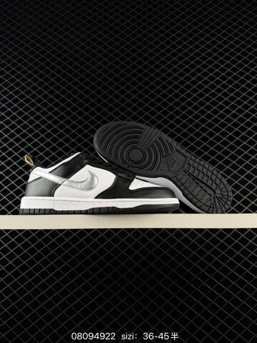Nike Dunk Low Black White Metallic Gold Metallic Silver EU 36-45 Skate - Unisex (BS-69870)