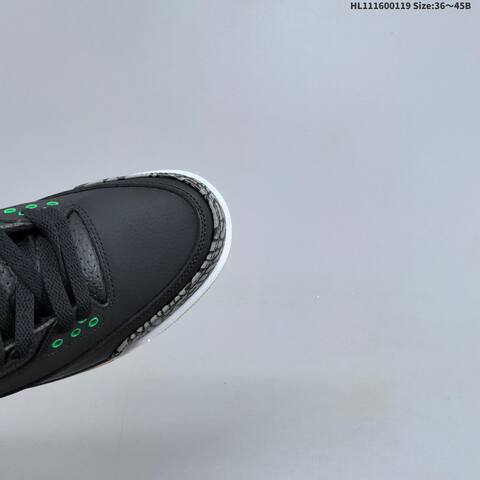 Jordan Air Jordan 3 Retro Black Green Gold 36 45 Basketball - Unisex (BS-66921)