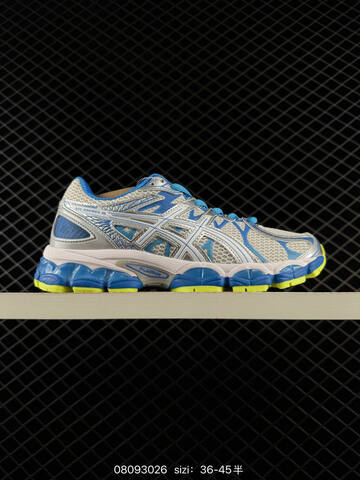 ASICS GEL-Nimbus 10 1 Silver Blue Neon Yellow White EU 36-45 Running Shoe Running Sneakers Unisex BS-81624