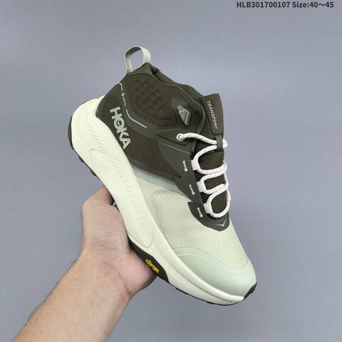 HOKA ONE ONE Transport Hike GTX Light Green Dark Green White Black EU 40-45 Trail Shoe Trail Running Sneakers - Men's (BS-69410)