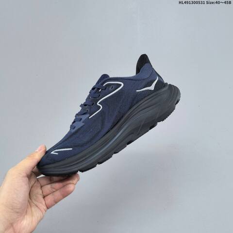 HOKA ONE ONE Clifton 10 Navy Blue Black Silver EU 40-45 Running Shoe Running Sneakers - Men's (BS-69336)