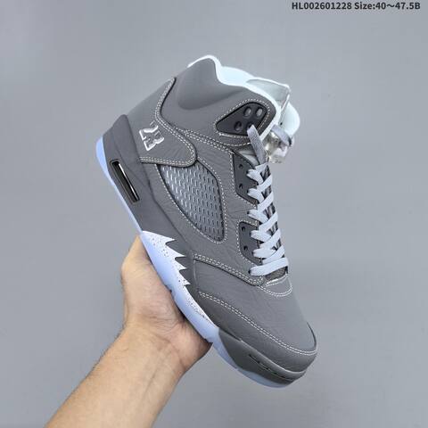 Jordan Air Jordan 5 Retro Wolf Grey EU 40-47 5 Basketball - Men's (BS-67222)