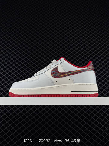Nike Air Force 1 Low White Red EU 36-45 5 Lifestyle - Unisex (BS-73491)