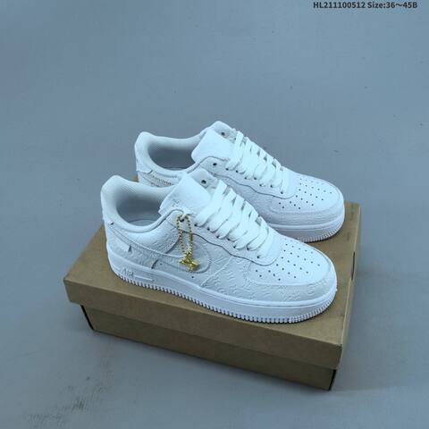 Nike Air Force 1 White Gold Yellow Green EU 36-45 Sneaker - Unisex (BS-65979)