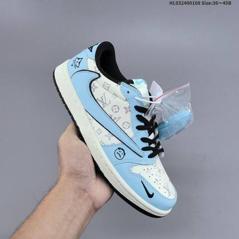 Nike Air Jordan 1 Black White Light Blue Red EU 36-45 Lifestyle - Unisex (BS-67051)