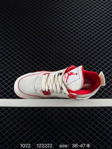Jordan Air Jordan 4 Retro White Red EU 36-47 Basketball Shoe - Unisex BS-80458