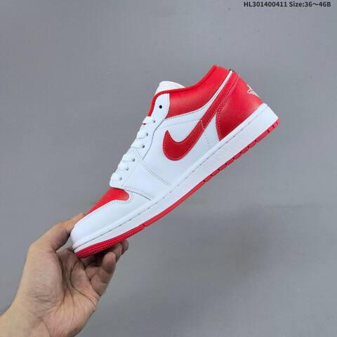 Jordan Air Jordan 1 Low White Red EU 36-46 Basketball - Unisex (BS-66237)