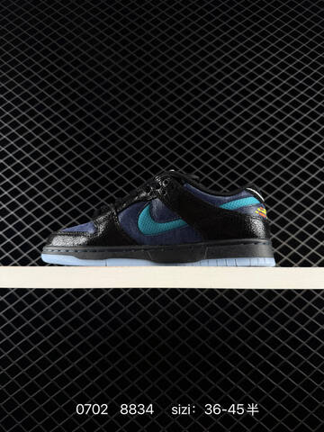 Nike SB Dunk Low IQ1323 Black Navy Teal Light Blue Orange EU 36-45 Skate Shoe - Unisex (BS-70461)