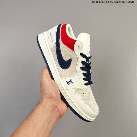 Jordan Air Jordan 1 Low Sail Navy Red EU 36-45 Basketball - Unisex (BS-63716)