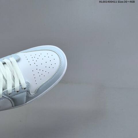 Jordan Air Jordan 1 Low White Light Blue Navy 36 46B Casual - Women's (BS-66244)