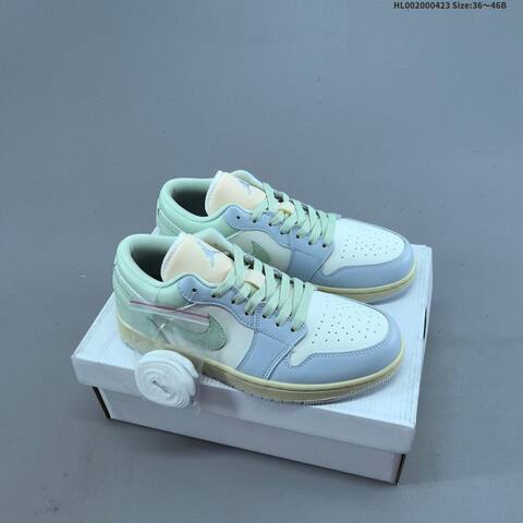Jordan Air Jordan 1 Low White Light Blue Mint Green EU 36-46 Casual - Unisex (BS-66077)