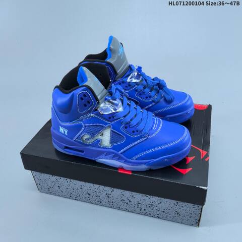 Jordan Air Jordan 5 Retro Blue Black Gray EU 36-47B Basketball - Women's (BS-67125)