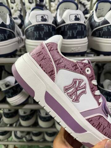 MLB Chunky Liner 3 ASXP025 White Purple Dark Pink Sneaker Casual Sneakers