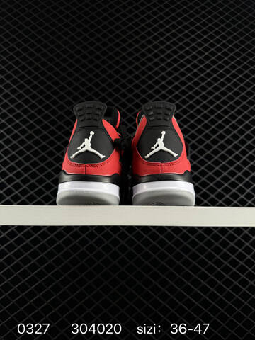 Jordan Air Jordan 4 Retro Red Black White Grey EU 36-47 Basketball Shoe - Unisex BS-79600