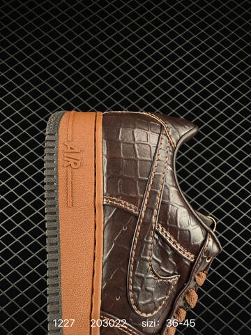 Nike Air Force 1 07 Low Dark Brown Croc-embossed Brown Gum EU 36-45 Lifestyle - Unisex (BS-73452)